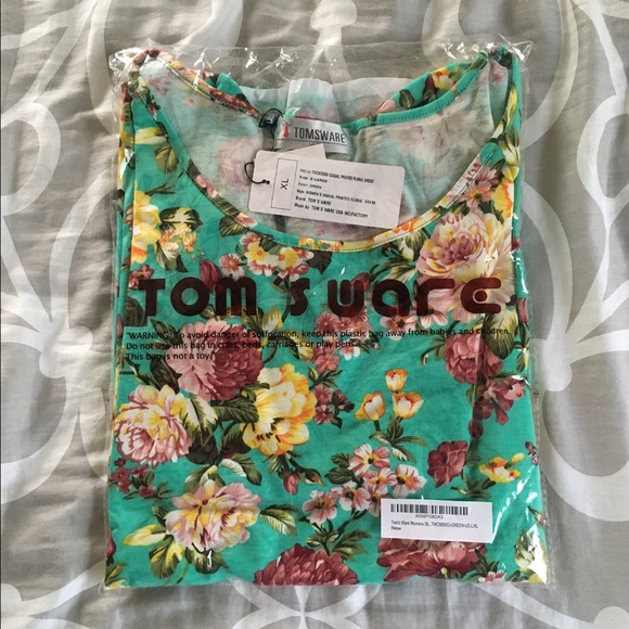 Beautiful teal floral tee shirt dress - Picture 3 of 4