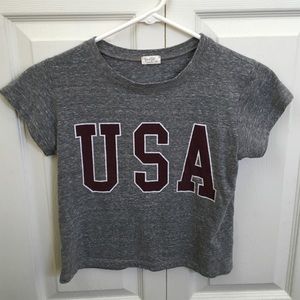Pacsun graphic "USA" crop top
