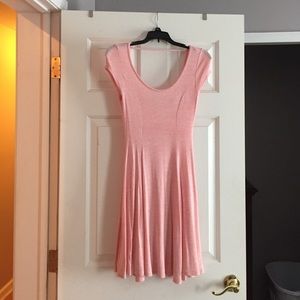 Adorable pink fit and flair dress