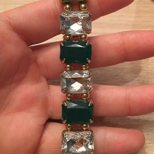 Green and silver bracelet