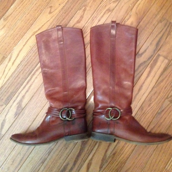 Cognac Frye Boots- Melissa