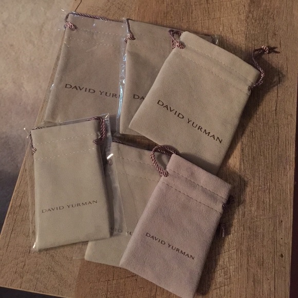 6 Authentic David Yurman jewelry pouches.