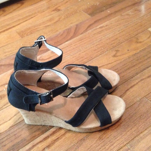 TOMs Wedges - Black