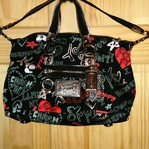 Coach Poppy Graffiti Luxey Satchel