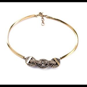 🔥CLEARANCE🔥Crystal Chunky Chain Antique Gold Choker Necklace