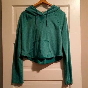 Green Under Armour Crop Hoodie