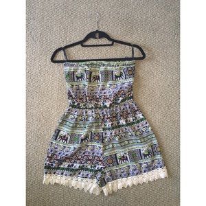 Papaya strapless romper