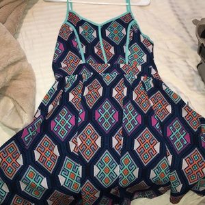 Patterned dress. Worn once. Size M