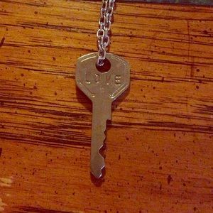 NWOT Love key necklace. By The Giving Keys.