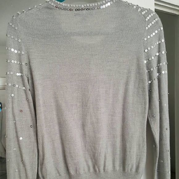 Banana Republic sequin grey cardigan - Picture 2 of 2