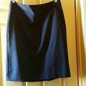 Navy blue pencil skirt.