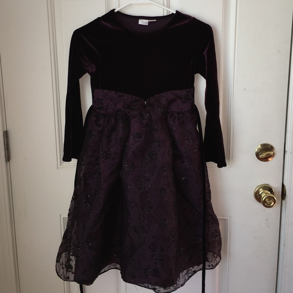 Girls burgundy party formal dress 12 - Picture 1 of 3