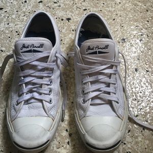 White Converse Leather Jack Purcell