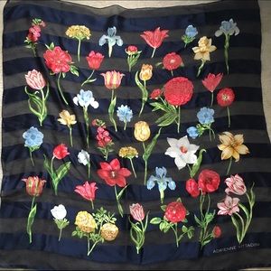 *HP*. Adrienne Vittadini Navy & Floral Scarf