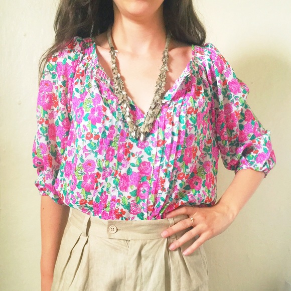 ❌DONATED❌ A&F | Floral Boho Top - Picture 3 of 4