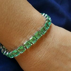 NWOT - Green Amethyst bracelet, SS.925