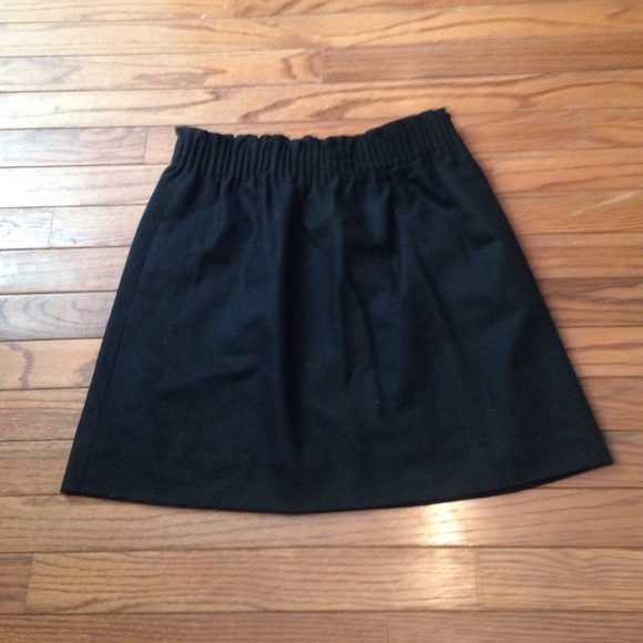 Black pull on black J Crew skirt