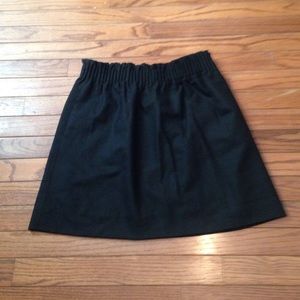 Black pull on black J Crew skirt