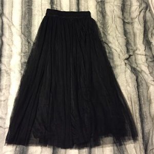 Long black skirt