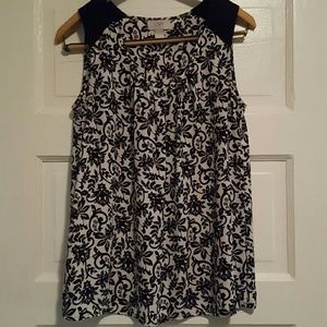 LOFT Sleeveless Floral Top