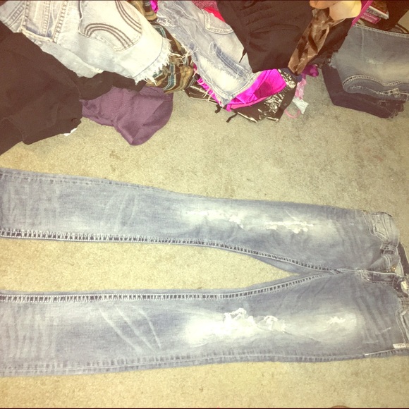 Silver skinny jeans