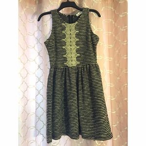 Black and Tan striped dress