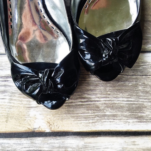 NFS ๐ซ Gianni Bini Peeptoe Bow Slingbacks - Picture 2 of 4