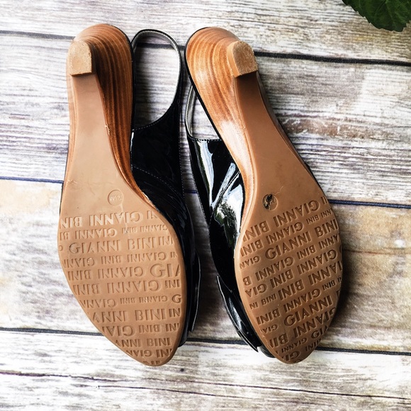 NFS ๐ซ Gianni Bini Peeptoe Bow Slingbacks - Picture 3 of 4