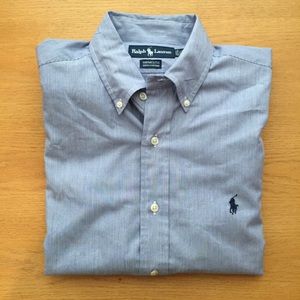 Ralph Lauren: striped button down dress shirt