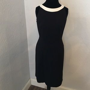 Black and Cream color fitted Dress. Size 8