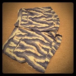 Blue ikat shorts