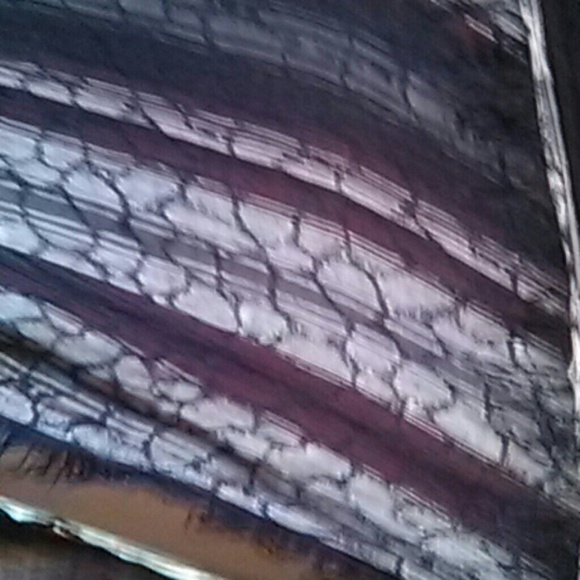 Long  blue white maroon gray cotton scarf.