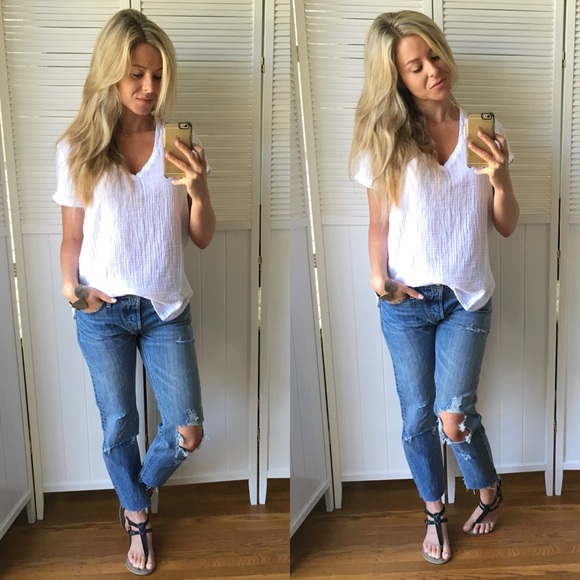 Sold• Vintage Original 501 Cropped Boyfriends - Picture 2 of 4