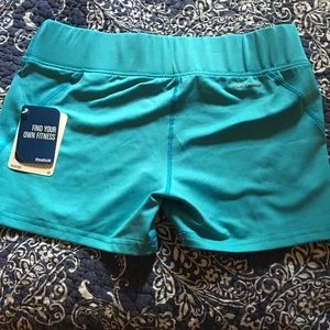 Teal Reebok Play Dry work out shorts