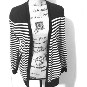 21 Men Striped Cardigan