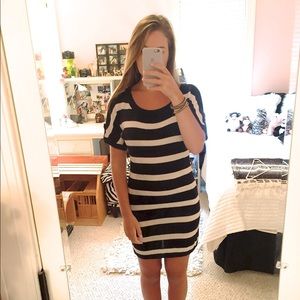 Striped sweater dress