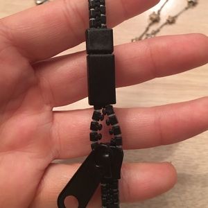 Black zipper bracelet