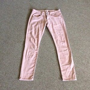 Blush skinny jeans