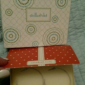Stella and dot turquoise hoop earrings