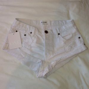 Brand new one teaspoon bandit shorts in white