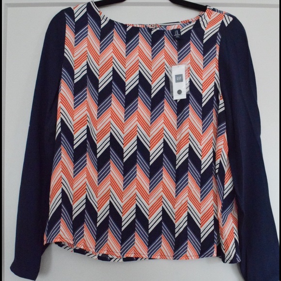GAP chiffon long sleeve blouse