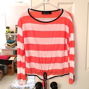 Orange striped top