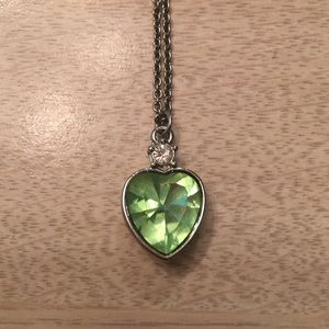 Green heart necklace