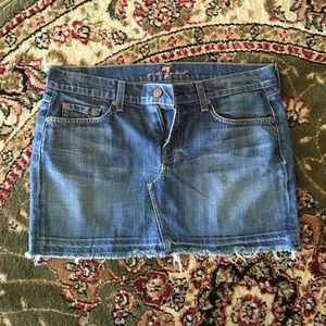 💎 frayed denim mini skirt 💎