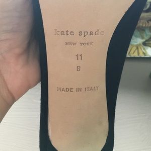 Kate spade black suede heels