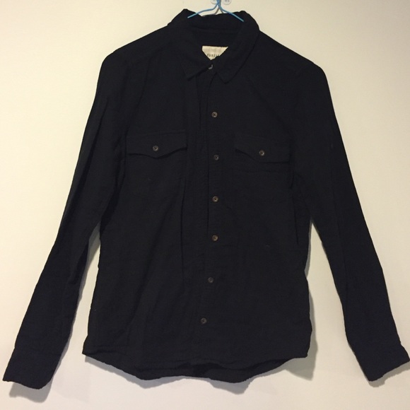 (SOLD) Black Button Down Shirt Blouse