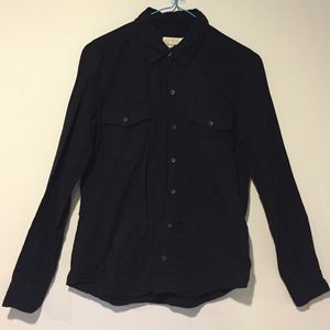 (SOLD) Black Button Down Shirt Blouse