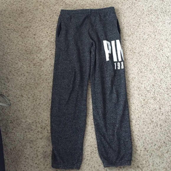 PINK grey drawstring sweats
