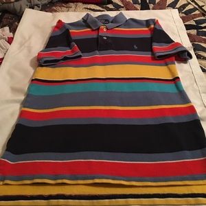 Ralph Lauren Polo in multi-colored stripes.