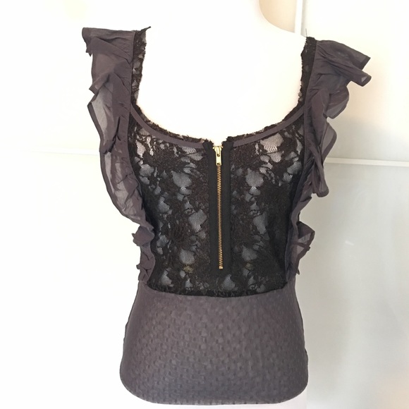 Free People sexy dressy ruffle shirt small